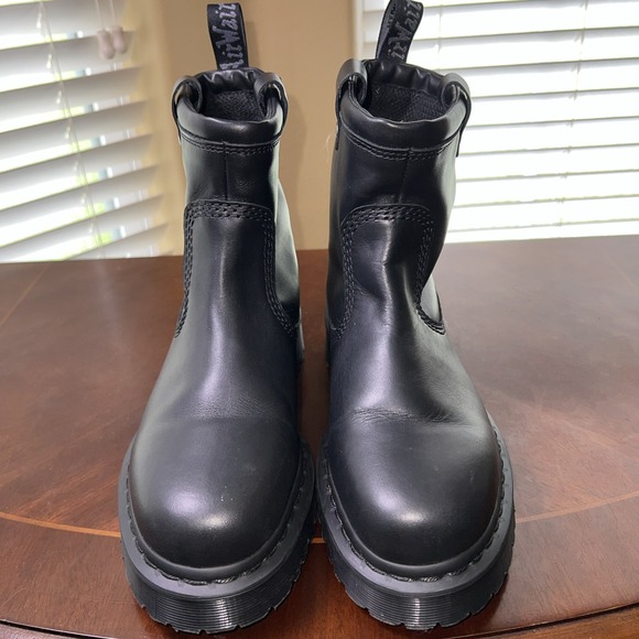 Dr. Martens Shoes - Dr. Martens Anistone Lo Unisex Black Leather Boots Women 9 Men 8 Biker Grunge